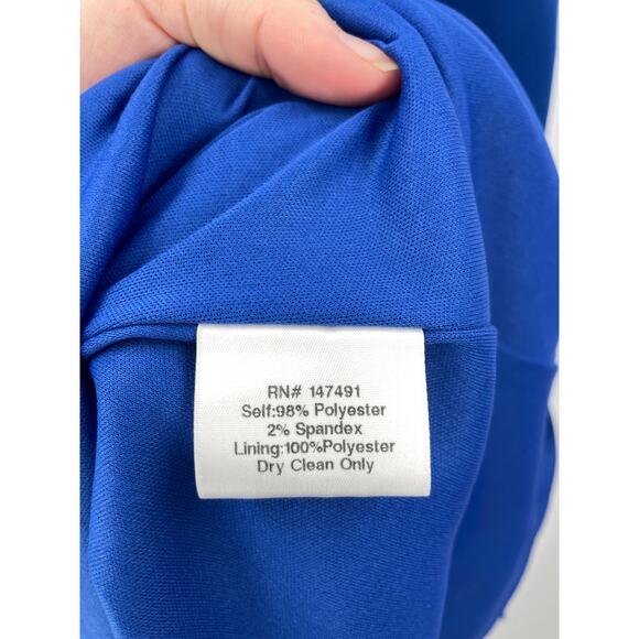 Katie May Dress Womens Large Crush Gown Ocean Blue Strapless Plunging V Neck NWT - Picture 9 of 9